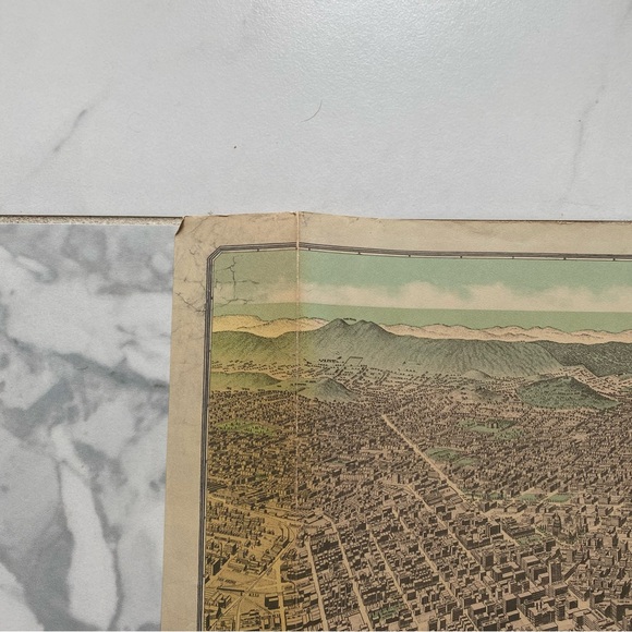 Vintage 1968 North American Press Bird's-Eye View Map of San Francisco CA - Picture 9 of 11